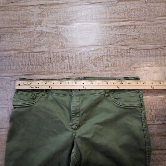 Flip Side Juniors 11 Reversible Skinny Jeans Green/ Woodland Camo Stretch - Picture 10 of 13